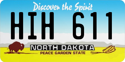 ND license plate HIH611