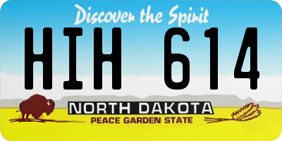 ND license plate HIH614