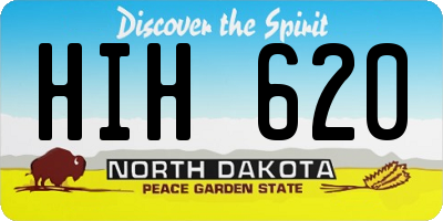 ND license plate HIH620