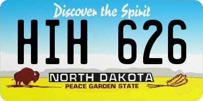 ND license plate HIH626
