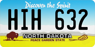 ND license plate HIH632