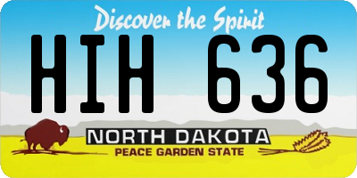 ND license plate HIH636