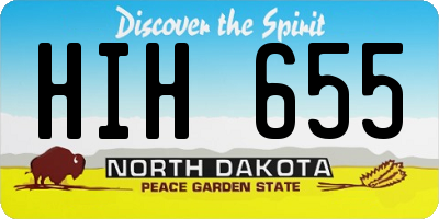 ND license plate HIH655