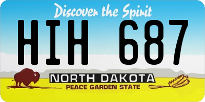 ND license plate HIH687