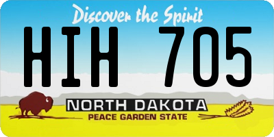 ND license plate HIH705