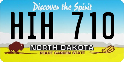 ND license plate HIH710