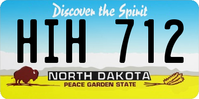 ND license plate HIH712