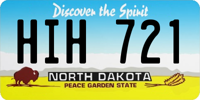 ND license plate HIH721