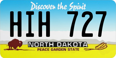 ND license plate HIH727