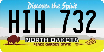 ND license plate HIH732