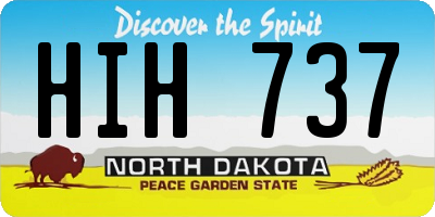 ND license plate HIH737