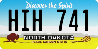 ND license plate HIH741