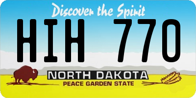 ND license plate HIH770