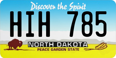 ND license plate HIH785