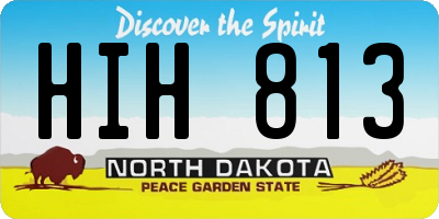 ND license plate HIH813