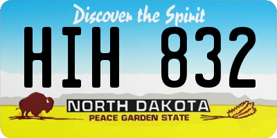 ND license plate HIH832