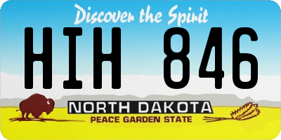 ND license plate HIH846