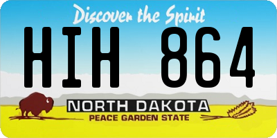 ND license plate HIH864