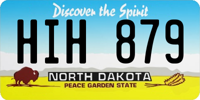 ND license plate HIH879