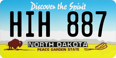 ND license plate HIH887