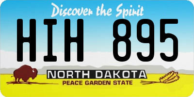 ND license plate HIH895