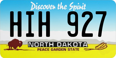 ND license plate HIH927