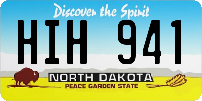 ND license plate HIH941