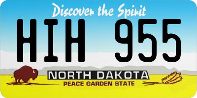 ND license plate HIH955