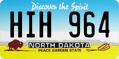 ND license plate HIH964
