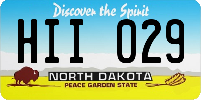 ND license plate HII029