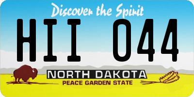 ND license plate HII044
