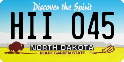 ND license plate HII045