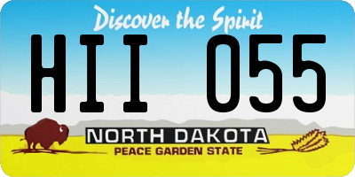 ND license plate HII055