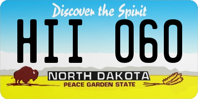ND license plate HII060