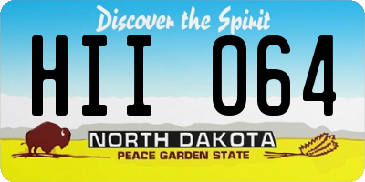 ND license plate HII064