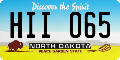 ND license plate HII065