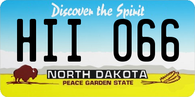 ND license plate HII066