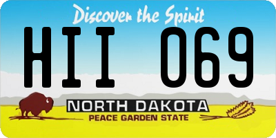 ND license plate HII069