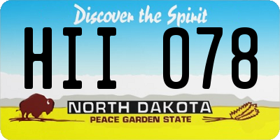 ND license plate HII078