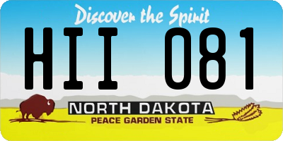 ND license plate HII081