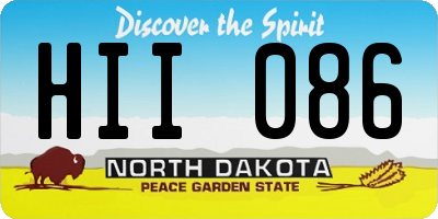 ND license plate HII086