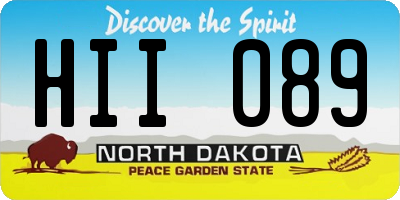 ND license plate HII089