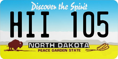 ND license plate HII105