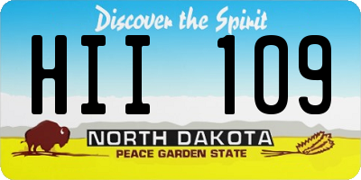 ND license plate HII109