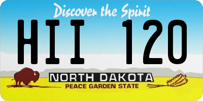 ND license plate HII120