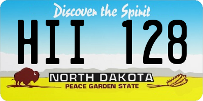 ND license plate HII128