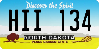 ND license plate HII134