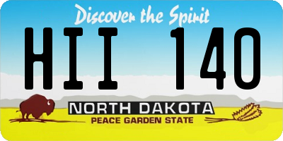 ND license plate HII140