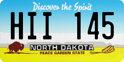 ND license plate HII145