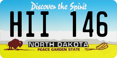 ND license plate HII146